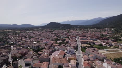 Aerial-Flying-Over-Sotillo-de-la-Adrada-In-Province-Of-Avila,-Spain