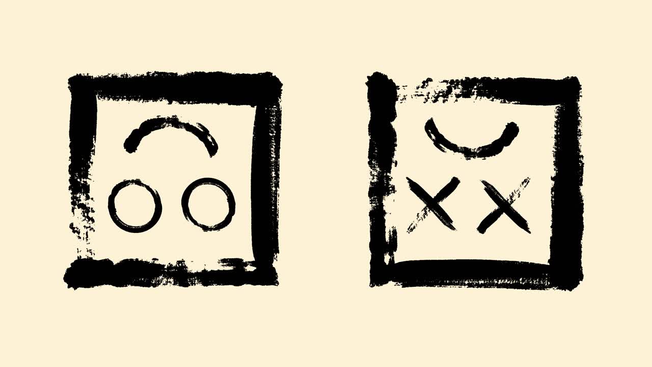 페인트 된 이모지