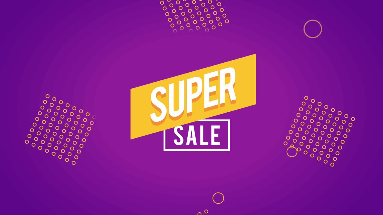 animación de promoción de la oferta de súper venta