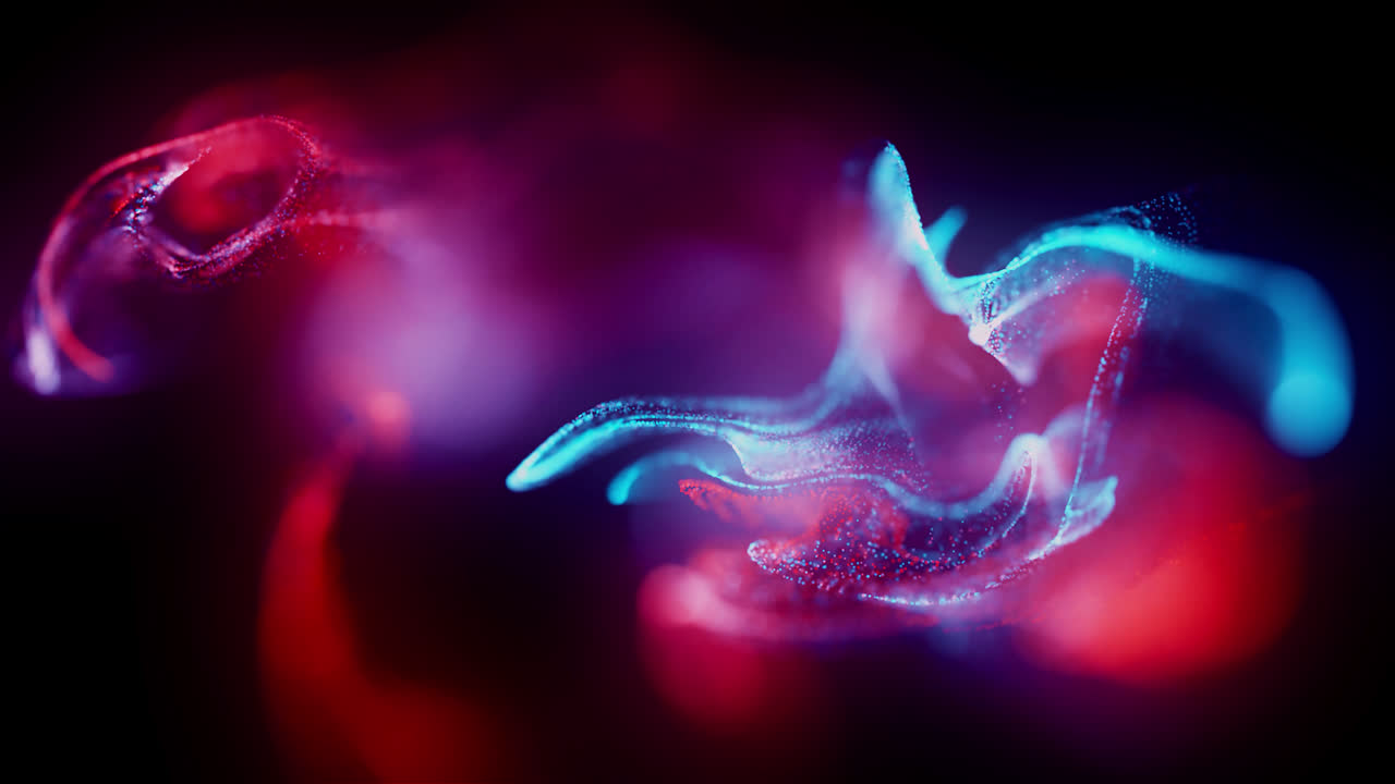 Premium stock video - Abstract splash fluid neon particle animation ...