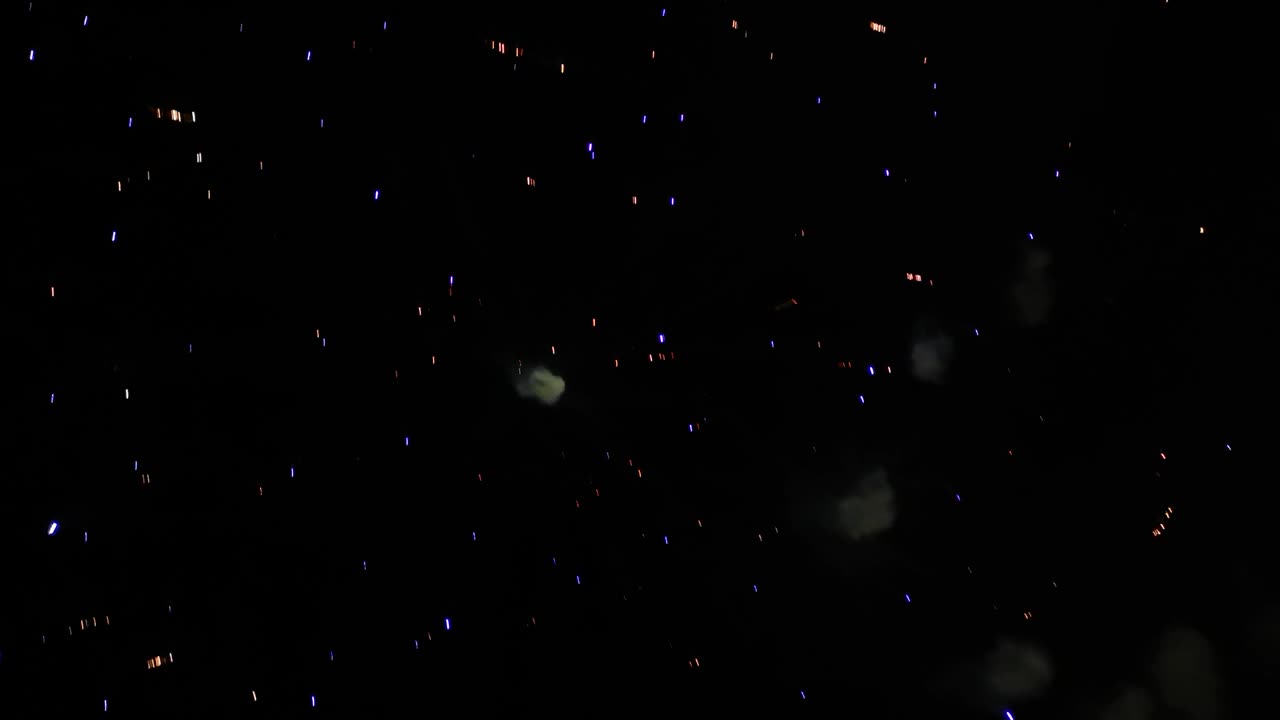 4K colorful fireworks in the night sky.
