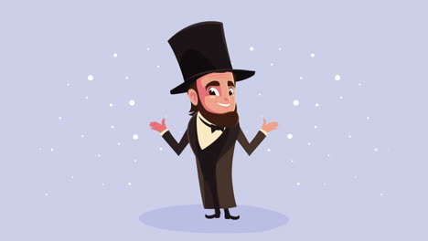 cartoon illustration of abraham lincoln