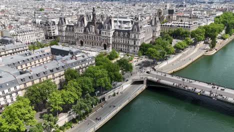 paris city hall at paris in island of france france. downtown cityscape. city hall skyline. paris city hall at paris in island of france france. government building. tourism landmark.