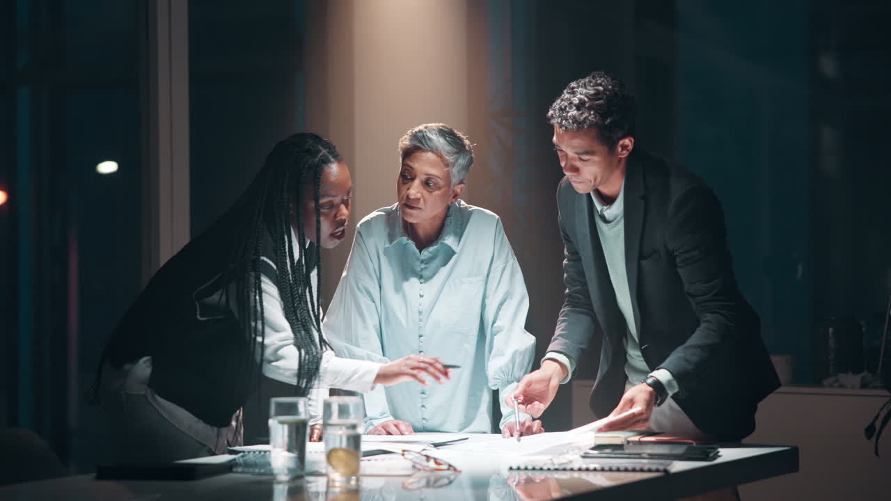 Business team collaborating on a project