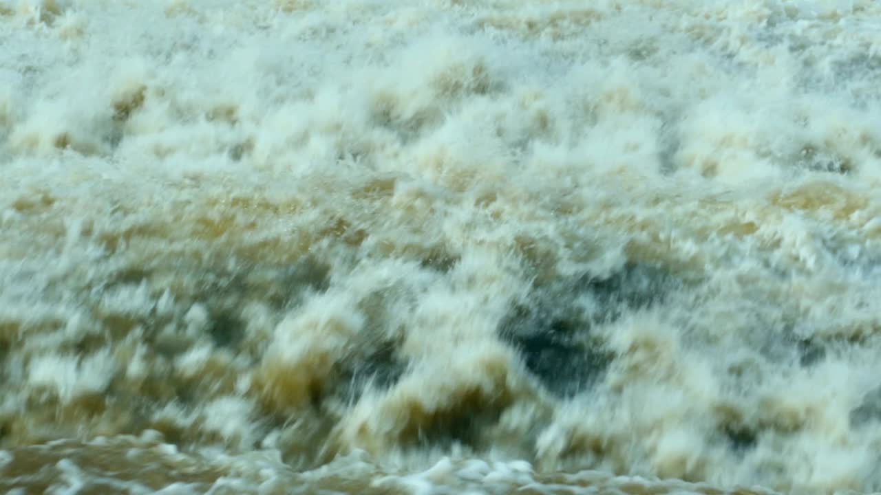 mighty waterfall top view abstract background