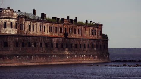 ruined fortress by the river