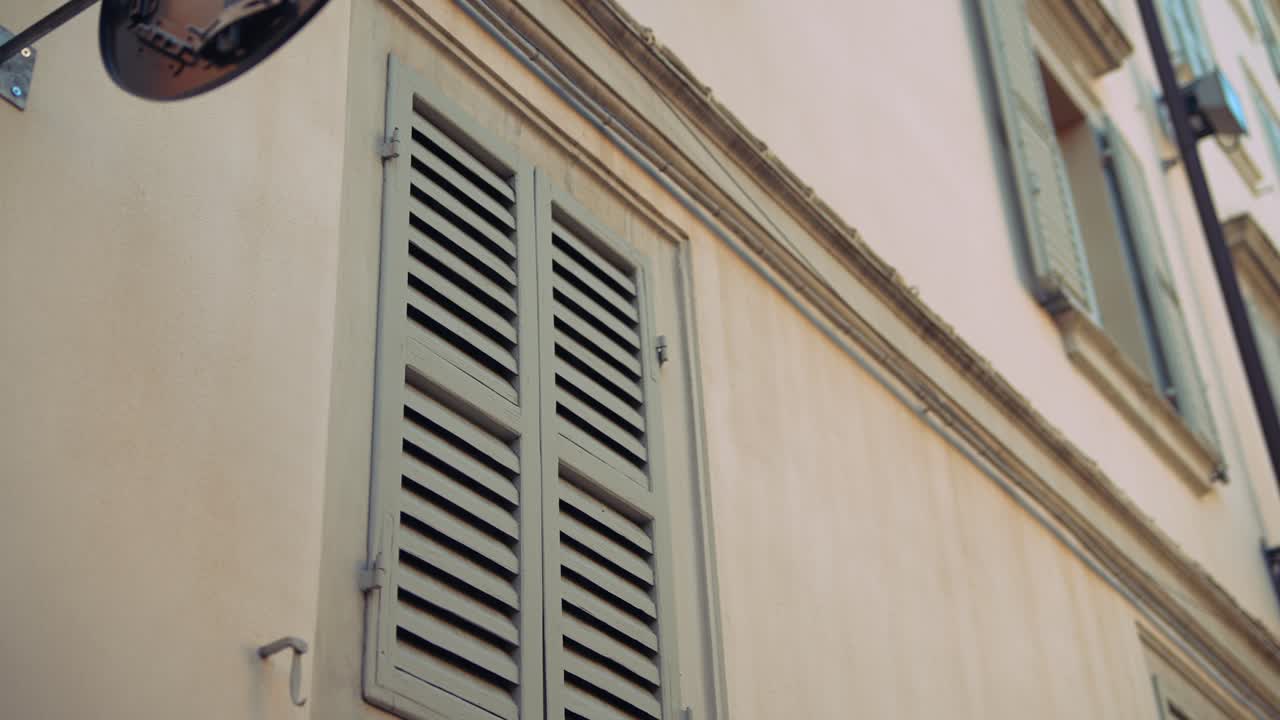 Old European Building with Shutters