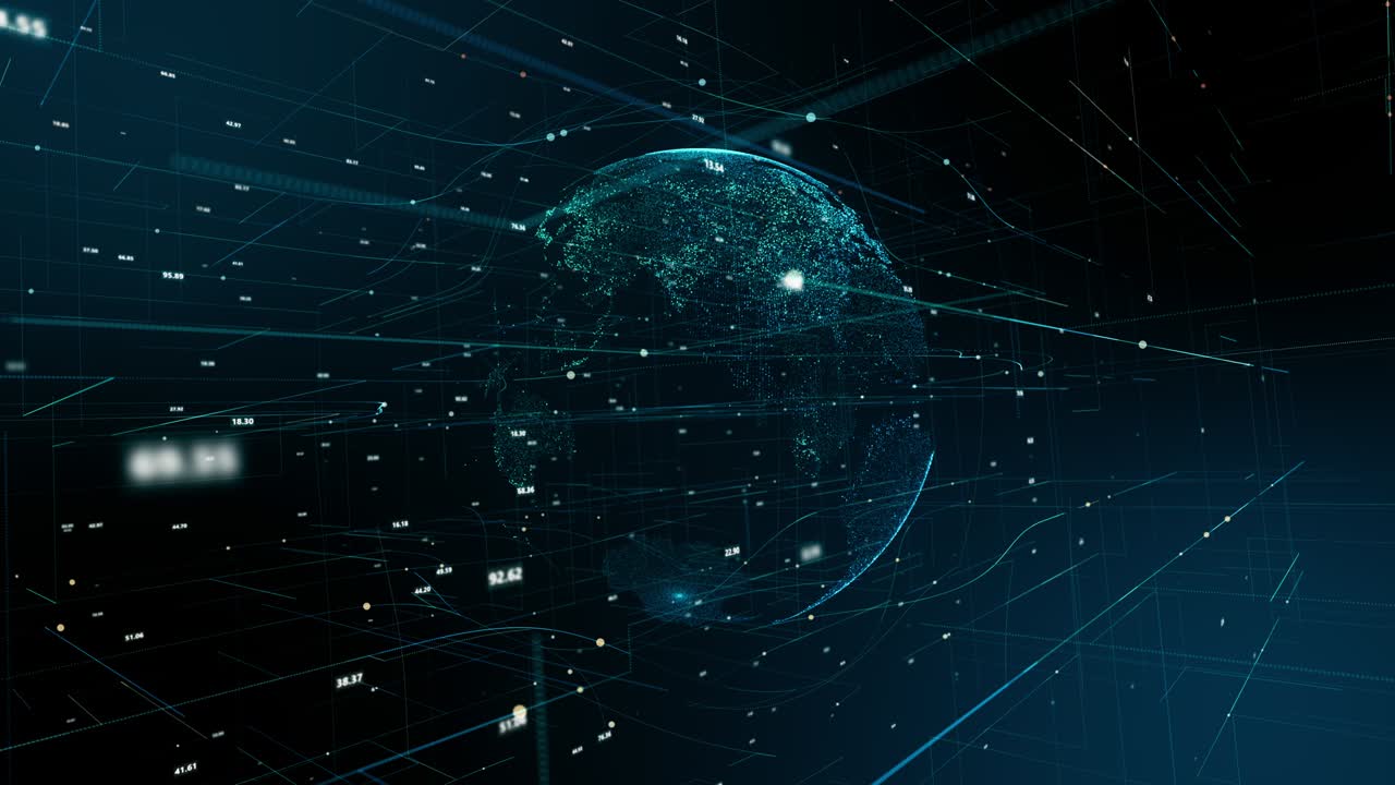 abstracto del holograma del mundo digital. ilustración y renderización 3d. concepto de tecnología del metaverso, arte digital, diseño de ilustraciones y ciencia futurista.