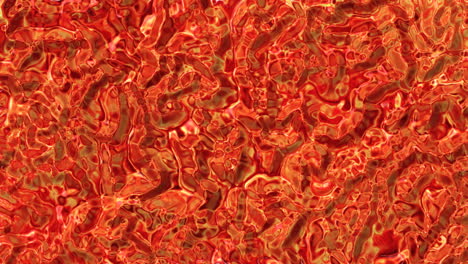 looping animations of a fire colored molten glass like surface oscillating