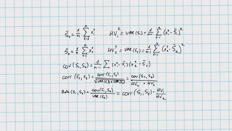 Animation-Mathematischer-Gleichungen,-Die-Sich-Auf-Weißem-Hintergrund-Bewegen