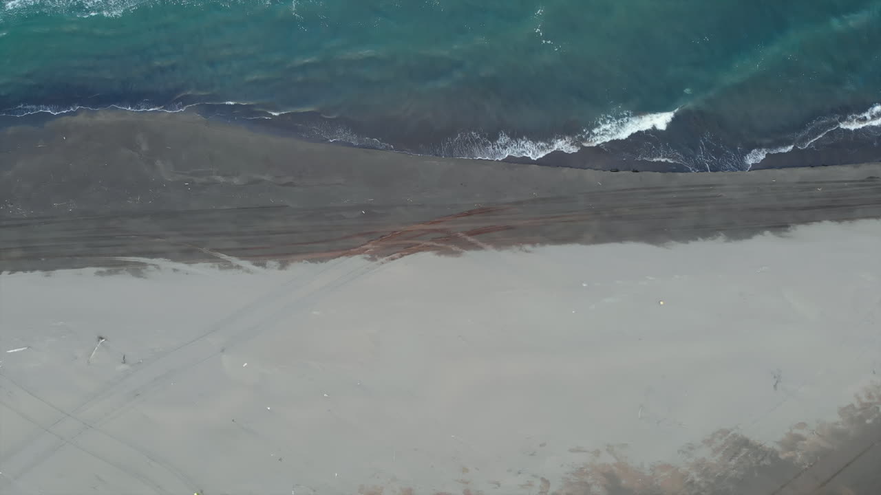 Aerial view of beach and sea