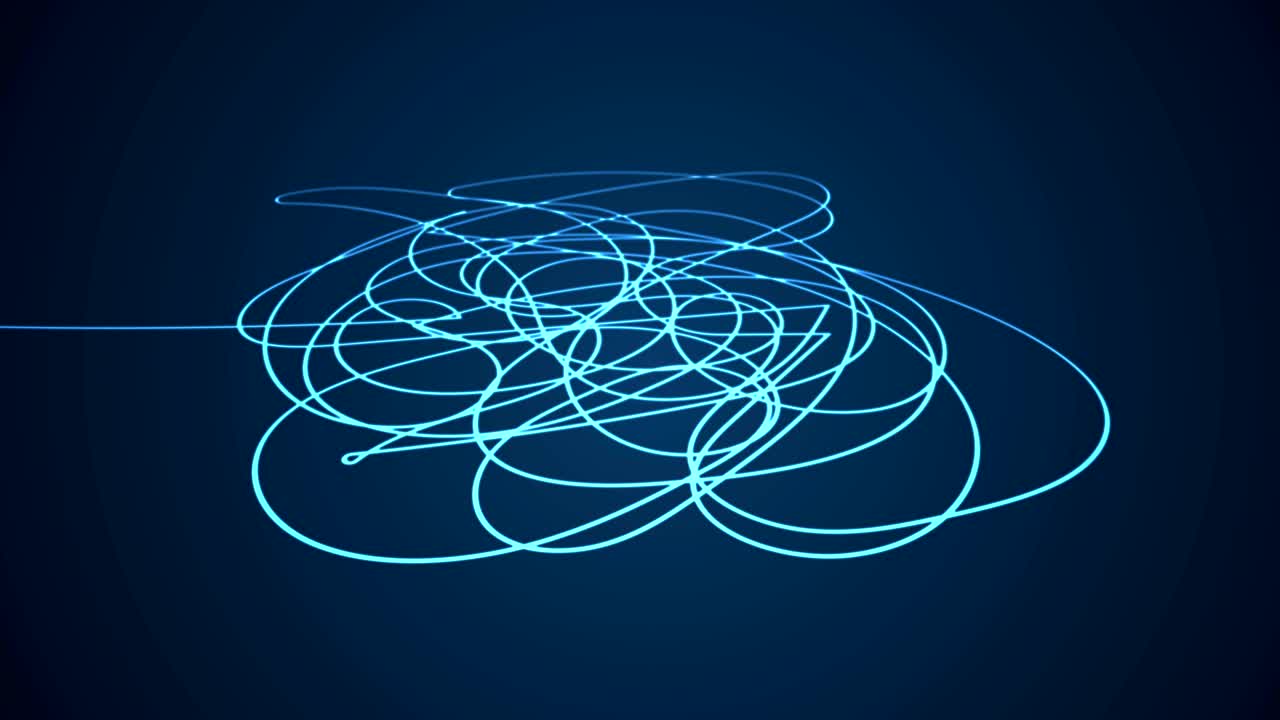 손으로 그려진 망진창 스크롤 스케치 또는 선 구형 추상적인 글쓰기 모양.