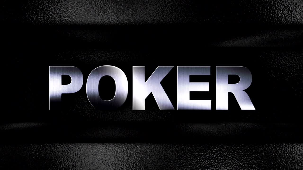 Animazione testo POKER in cancello di metallo, Sfondo, Rendering, Loop