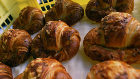 baked croissant arranged in a basket 4k