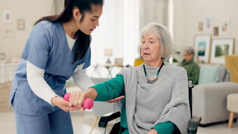 physiotherapy, nurse and senior woman