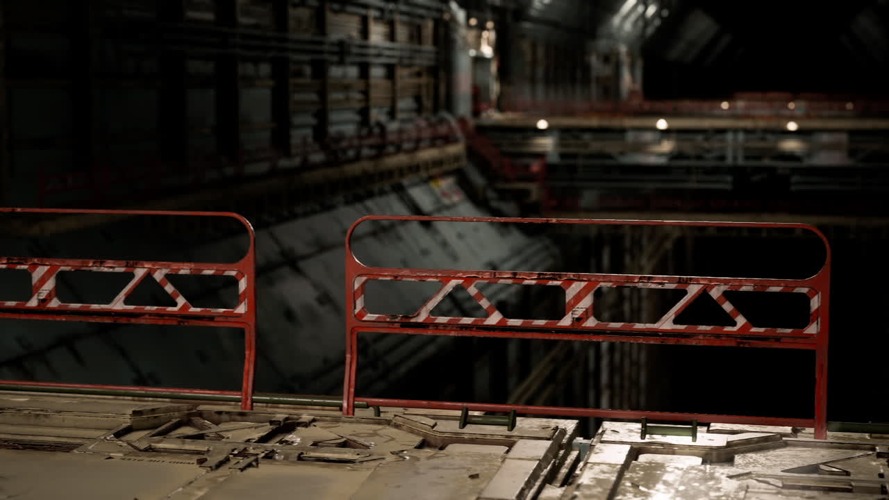 산업 환경에서 위험 장벽의 클로즈업