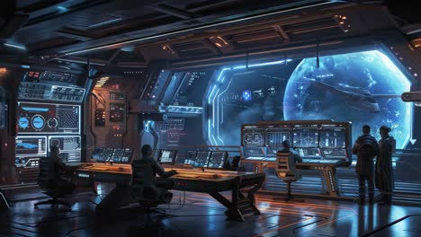 futuristic space station control room