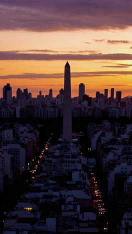 buenos aires sunset from above