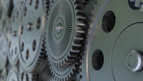 industrial video background with gears. 3d animation.