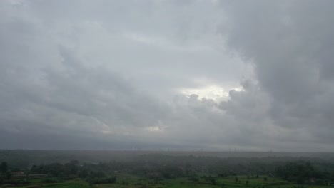 cloudy rural landscape before rain