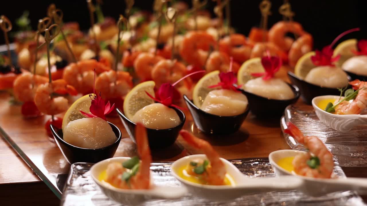 해산물 애피티저 접시