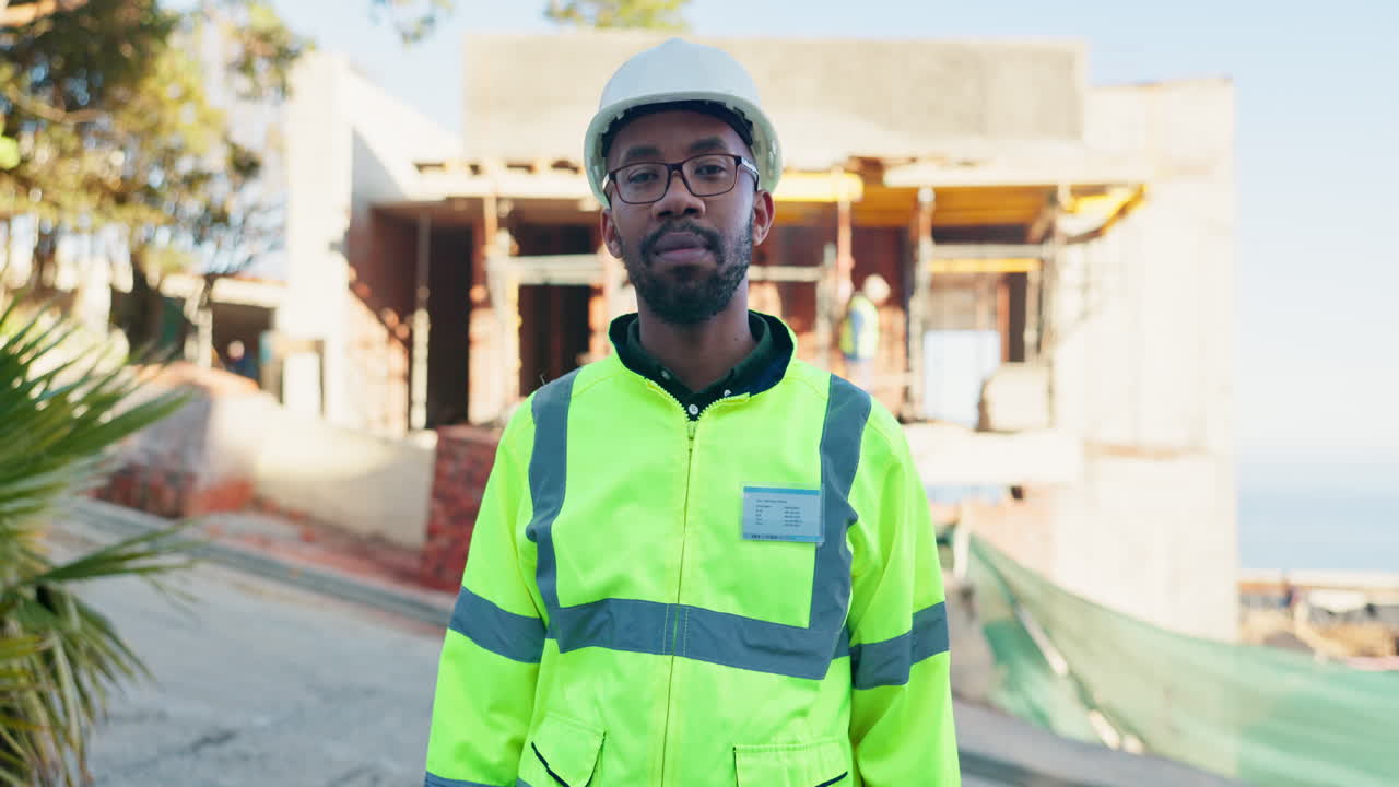 Construction Worker at a Residential Building Site