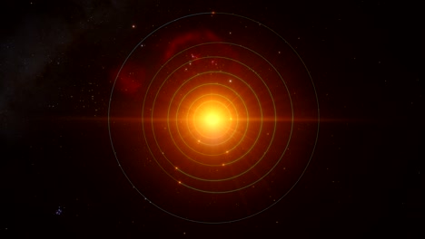 sistema planetario. sistema solar. el sol y los planetas.