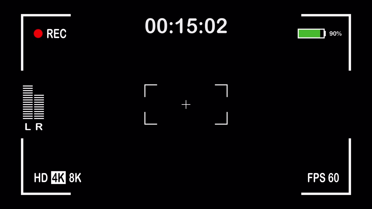 Digital Camera Recording Interface with Timecode and Indicators