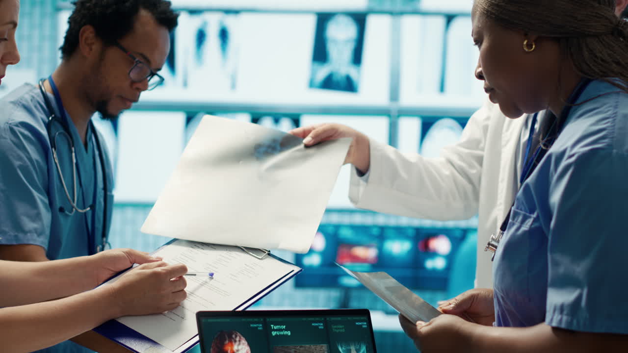 Medical Professionals Analyzing X-rays