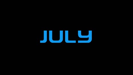 glowing explosion july text reveal blue and pink