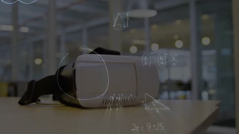 Animation-of-mathematical-formulas-over-vr-headset