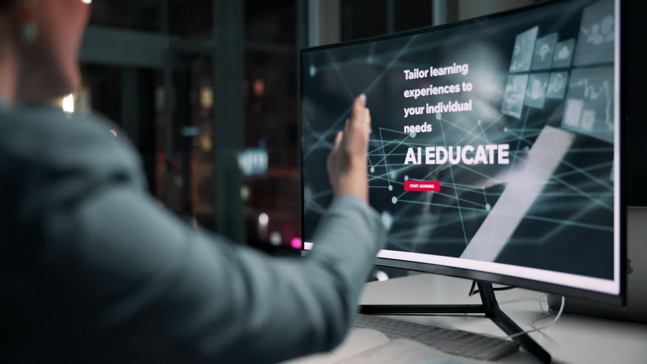 AI Education on Computer Screen