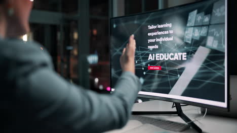 ai education on computer screen