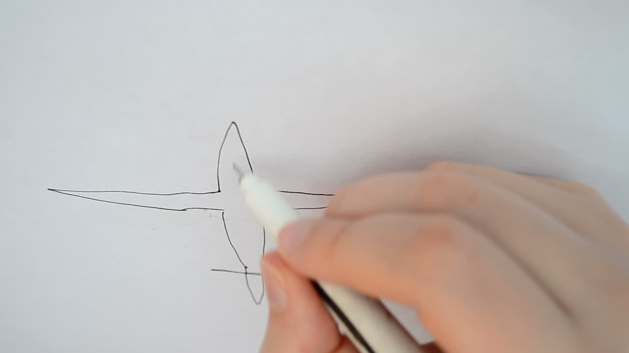 Disegniamo l'aereo. Disegno su carta.