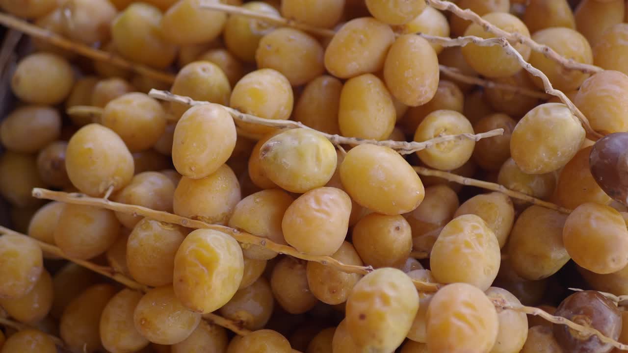 Close-up of a bunch of Medjool dates