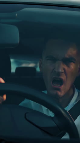 road rage: a frustrated driver's intense reactions