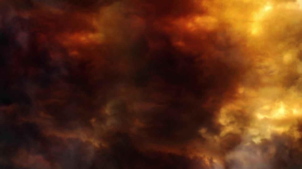 대기는 뇌우가 있는 두껍고 어두운 구름이었습니다.