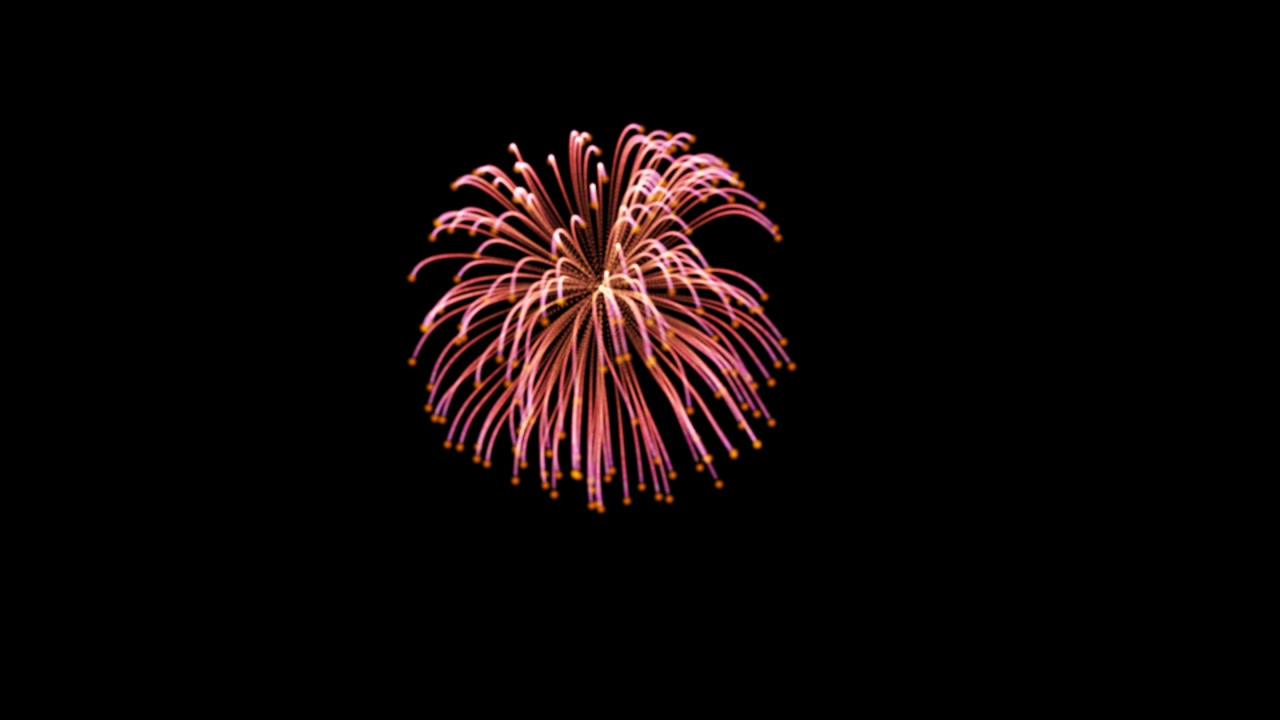 Pink and Orange Fireworks Burst