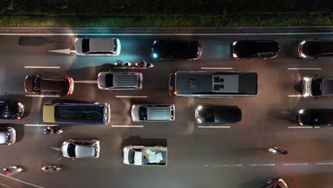 night traffic in a city