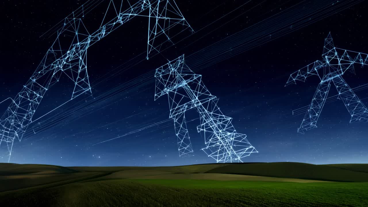 Power Lines at Night