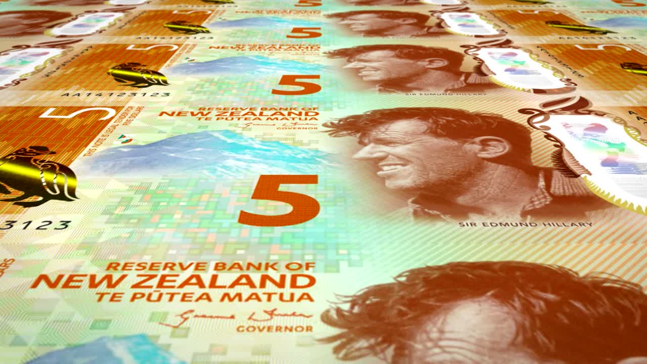 뉴질랜드의 5 달러 지폐, 롤링, 현금, 루프