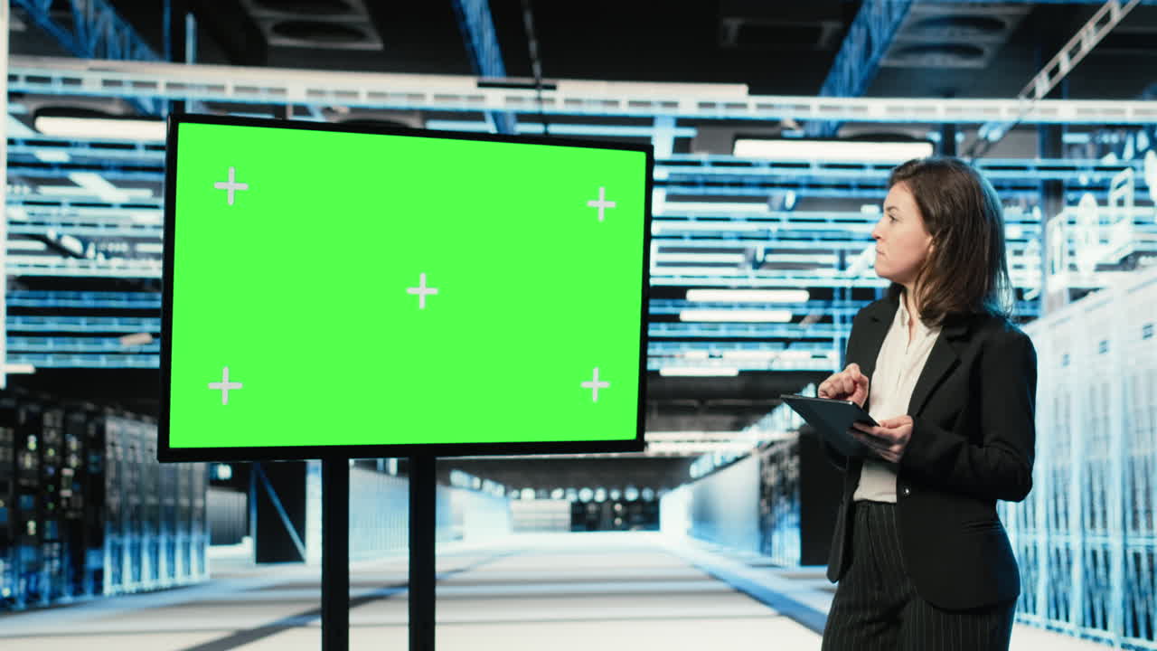Mockup Monitor, Ar Control Panel And Admin In Data Center
