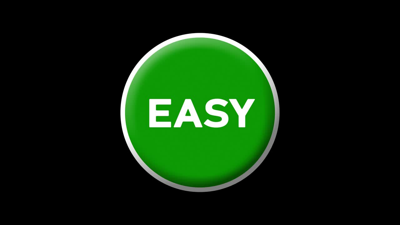 Easy text button click animation.