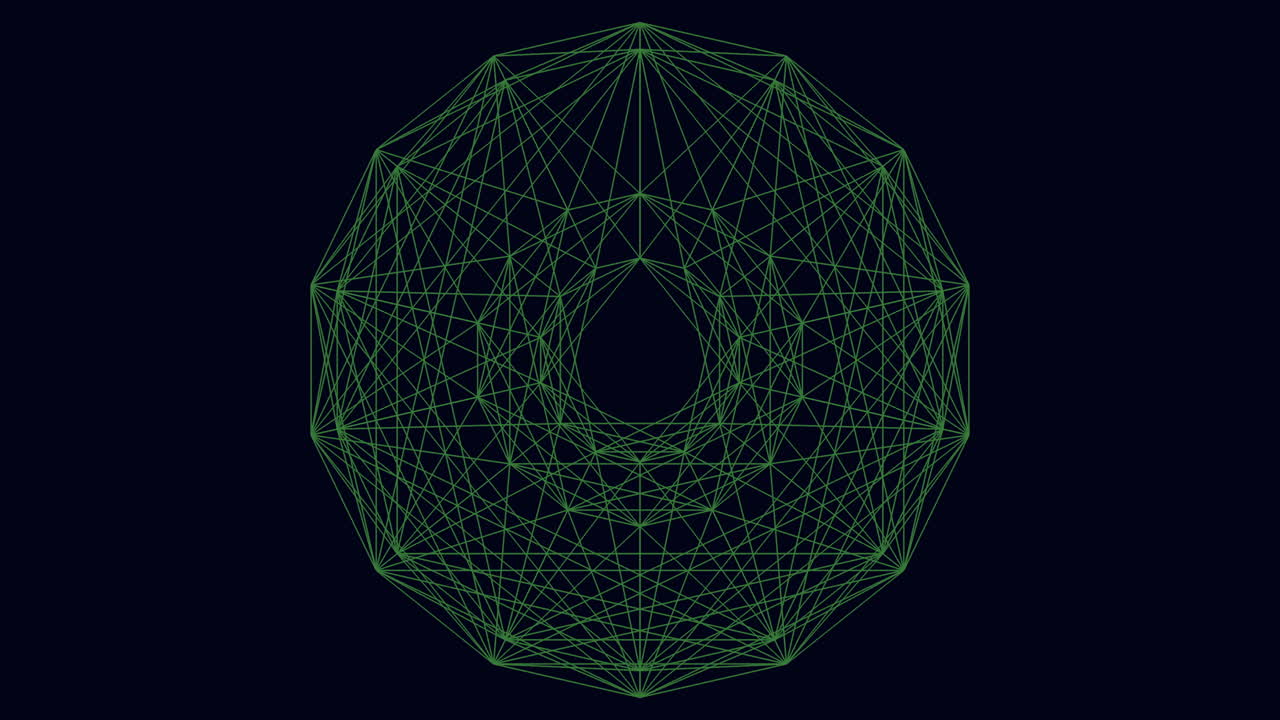 Abstract HUD elements on black digital screen