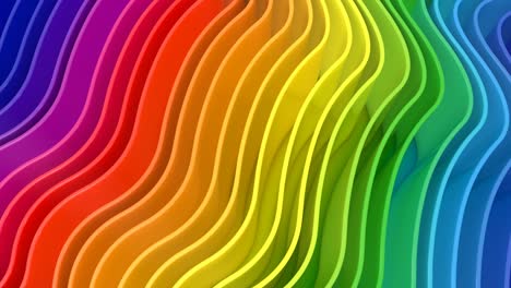 wavy linear rainbow colors close