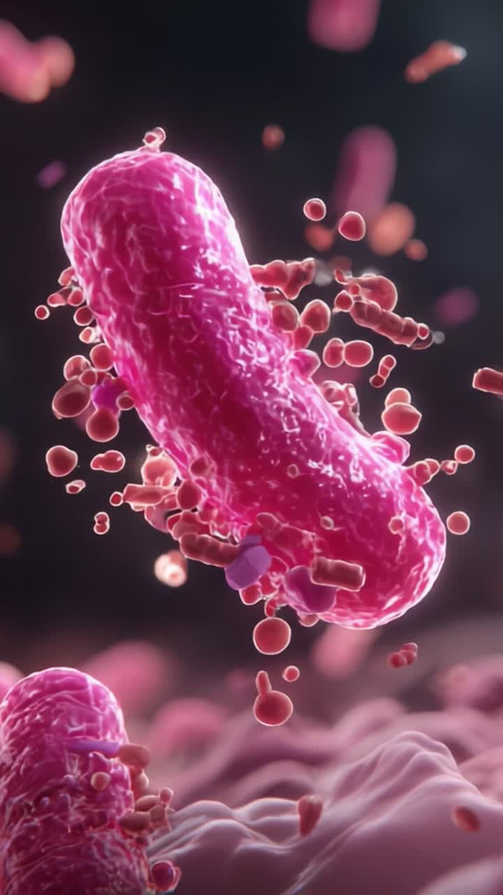 Straordinaria visualizzazione ravvicinata di batteri: un viaggio microscopico nel mondo vivace e complesso dei microrganismi in movimento