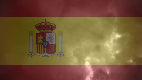 flag of spain and lightning