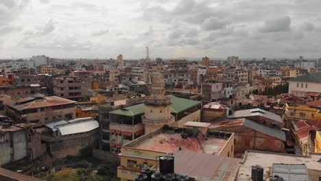 El-Casco-Antiguo-De-Mombasa,-Kenia.-Tomas-Aereas