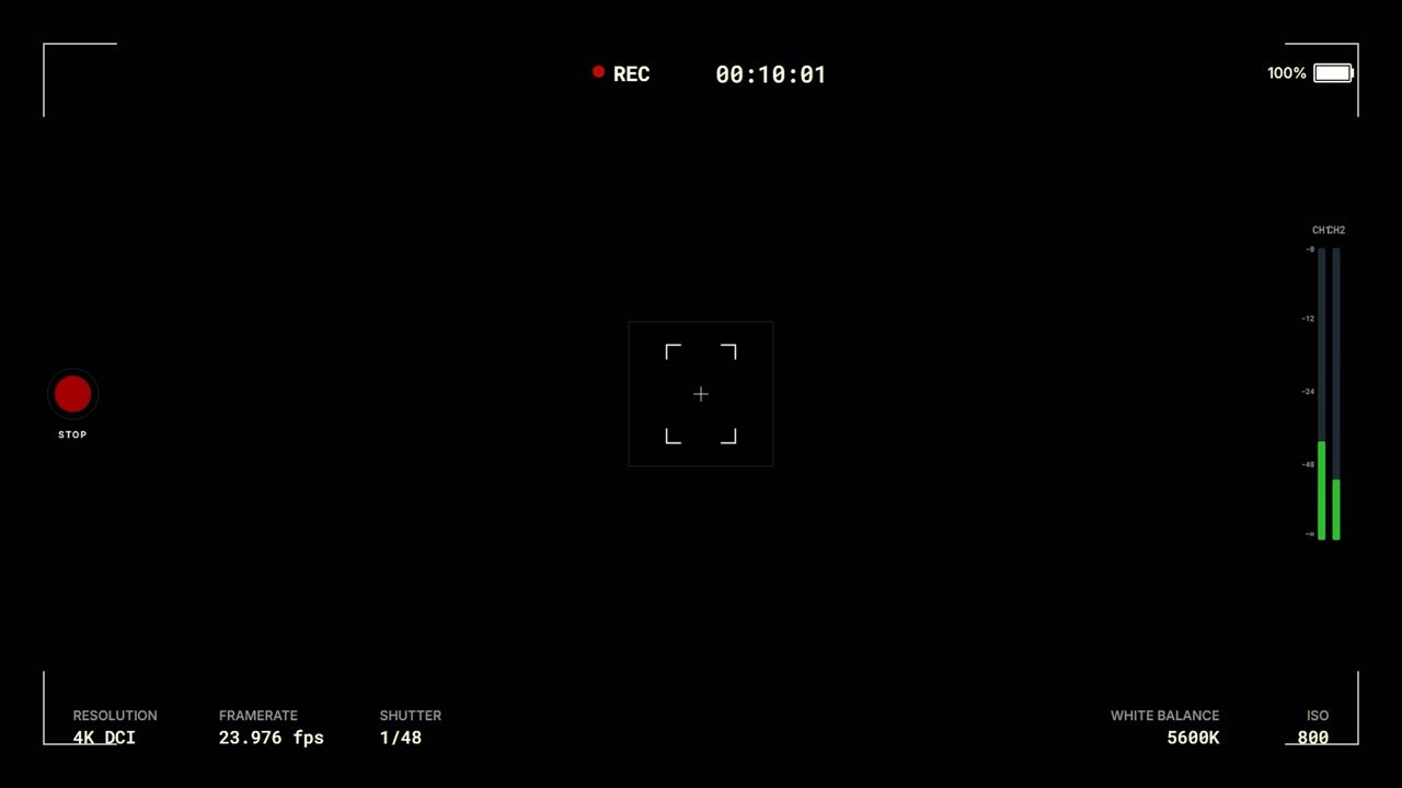 Digital Camera Recording Interface Overlay