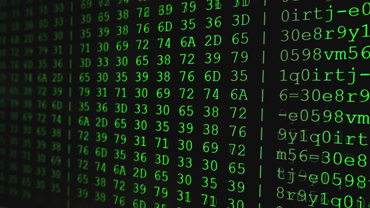 código de programa en la pantalla del pc